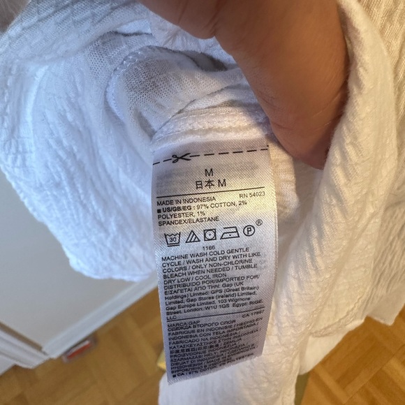 NWT - Gap womens white gauze wrap dress size medium 3/4 sleeves - Picture 8 of 8